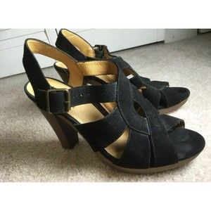 Michael kors size 9.5 black suede heels